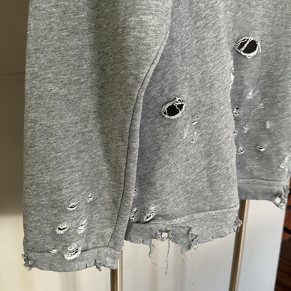 RtA sweatshirt features a crew neckline w/ distressing and a relaxed fit. Size S - Picture 3 of 9